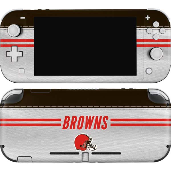 NFL Cleveland Browns White Striped Nintendo Skins