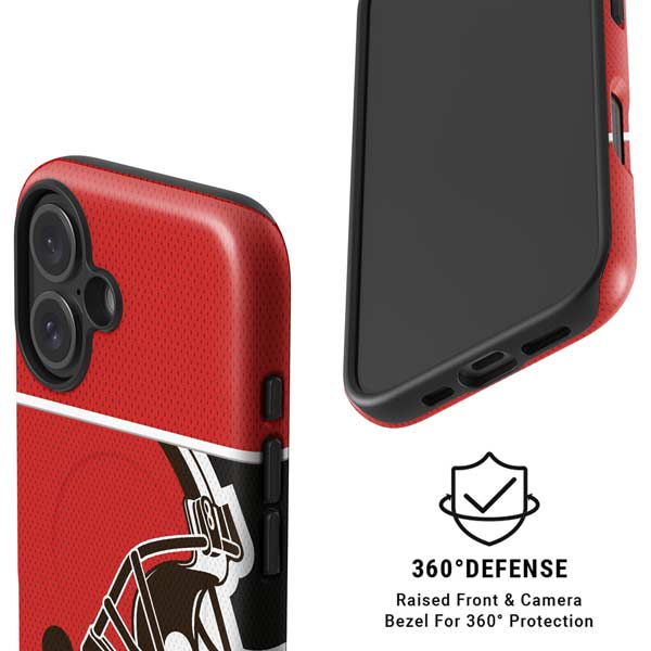 NFL Cleveland Browns Zone Block iPhone 16 Plus Magsafe Impact Case