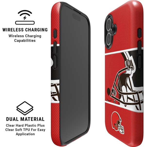 NFL Cleveland Browns Zone Block iPhone 16 Plus Magsafe Impact Case