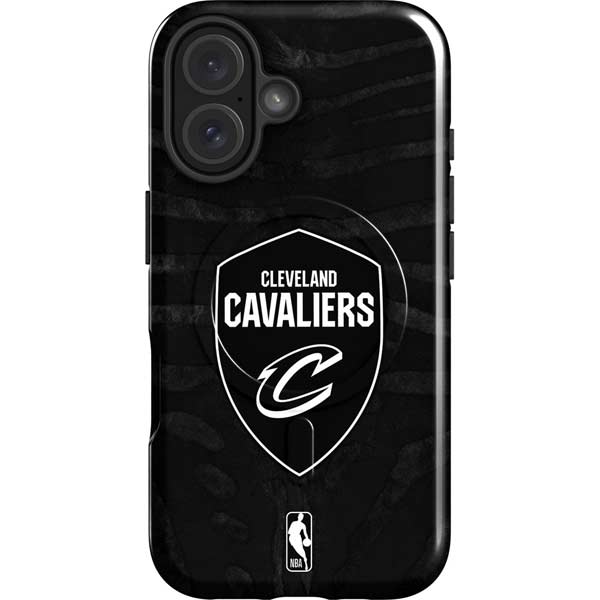NBA Cleveland Cavaliers Black Animal Print iPhone 16 Magsafe Impact Case