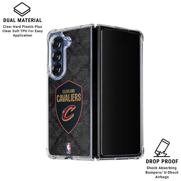 NBA Cleveland Cavaliers Dark Rust Galaxy Z Fold7 Clear Case