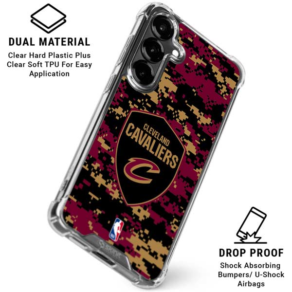 NBA Cleveland Cavaliers Digi Camo Galaxy S26 Clear Case