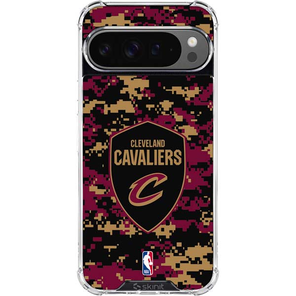 NBA Cleveland Cavaliers Digi Camo Google Pixel 10 Pro XL Clear Case