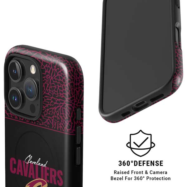 NBA Cleveland Cavaliers Elephant Print iPhone 16 Pro Max Magsafe Impact Case