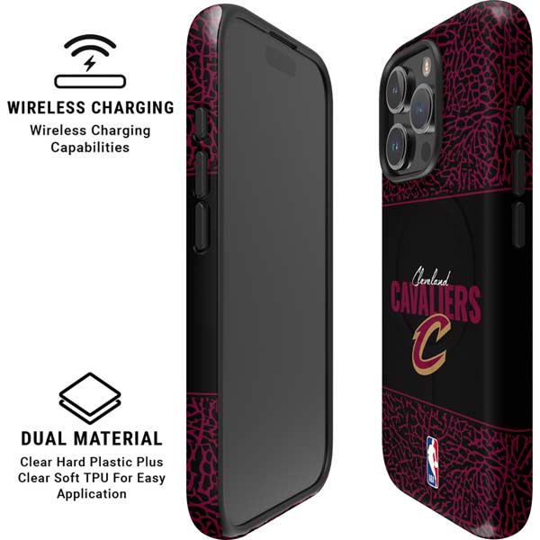 NBA Cleveland Cavaliers Elephant Print iPhone 16 Pro Max Magsafe Impact Case