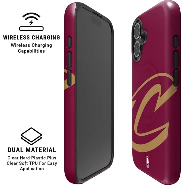 NBA Cleveland Cavaliers Large Logo iPhone 16 Magsafe Impact Case