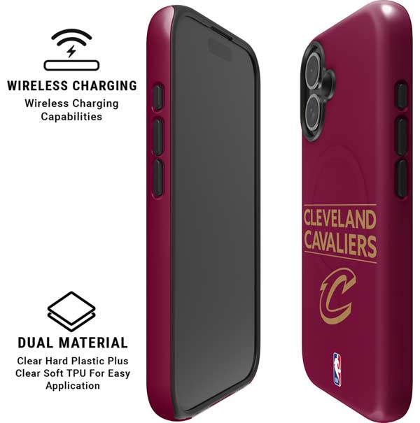 NBA Cleveland Cavaliers Standard - Maroon iPhone 16 Magsafe Impact Case