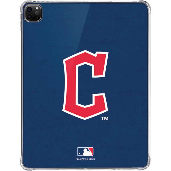 MLB Cleveland Guardians - Solid Distressed iPad Pro 11in (2024) Clear Case
