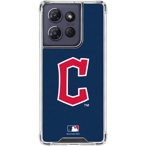 MLB Cleveland Guardians - Solid Distressed Moto G Play 5G (2025) Clear Case