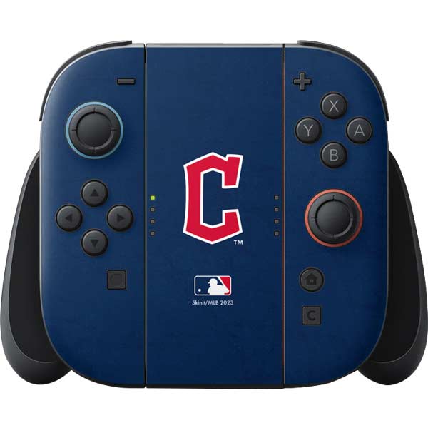 MLB Cleveland Guardians - Solid Distressed Nintendo Skins