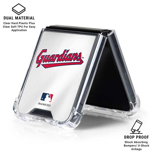 MLB Cleveland Guardians Home Jersey Galaxy Z Flip7 Clear Case