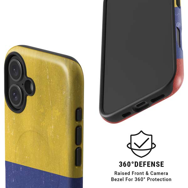 Colombia Flag Distressed iPhone 16 Magsafe Impact Case