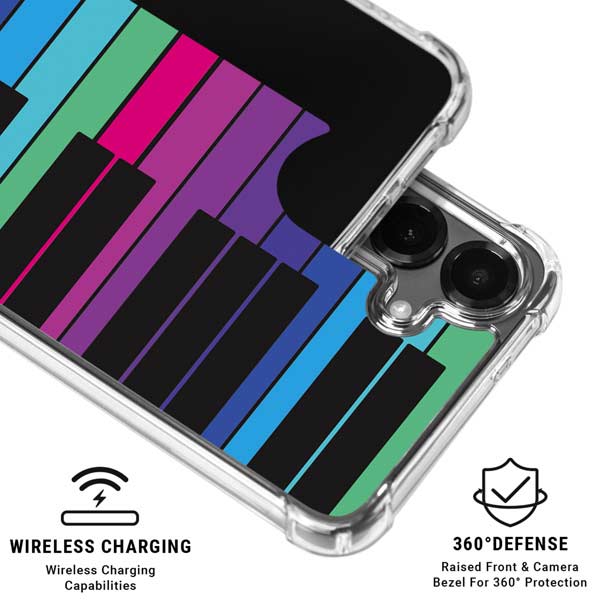 Color Piano Keys Galaxy S26 Plus Clear Case