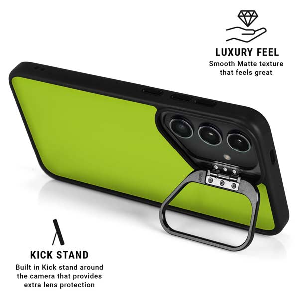 Color Pop Laser Lime Galaxy S25 Plus Kickstand Case