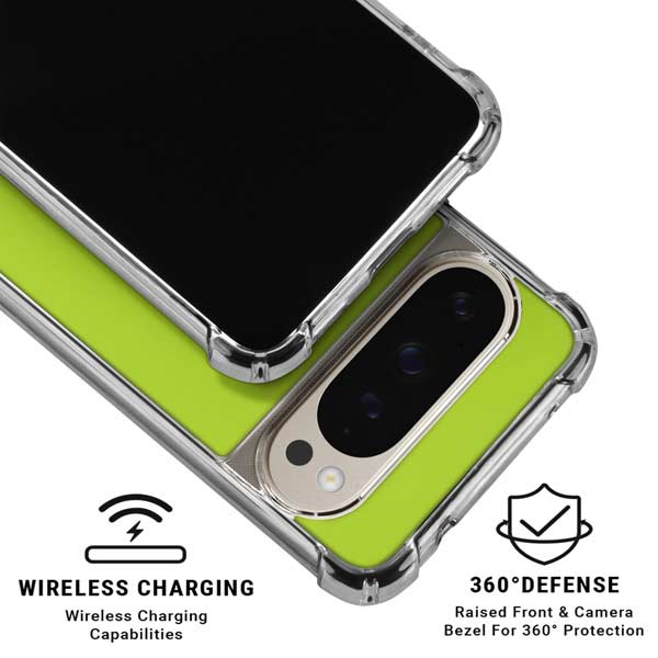 Color Pop Laser Lime Google Pixel 9 Pro XL Clear Case