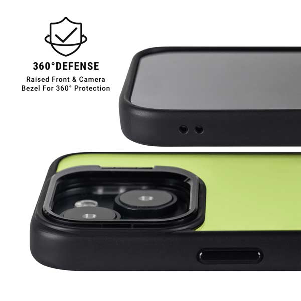Color Pop Laser Lime iPhone 15 Plus Kickstand Case