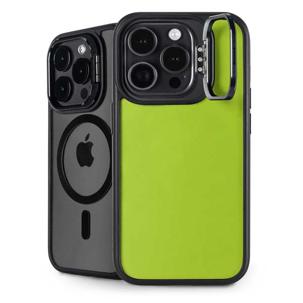 Color Pop Laser Lime iPhone 15 Pro Max Kickstand Case