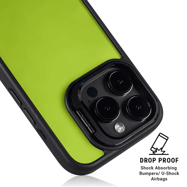 Color Pop Laser Lime iPhone 15 Pro Max Kickstand Case