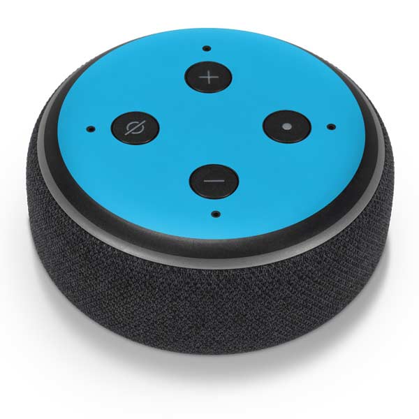 Color Pop Turbo Cyan Amazon Echo Dot Skin