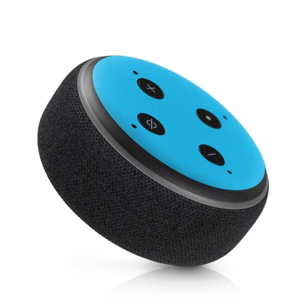 Color Pop Turbo Cyan Amazon Echo Dot Skin