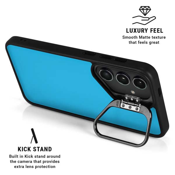Color Pop Turbo Cyan Galaxy S24 Plus Kickstand Case