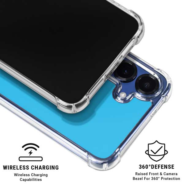 Color Pop Turbo Cyan Galaxy S25 Plus Clear Case