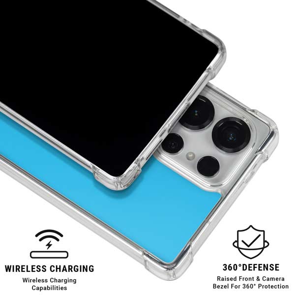 Color Pop Turbo Cyan Galaxy S25 Ultra Clear Case