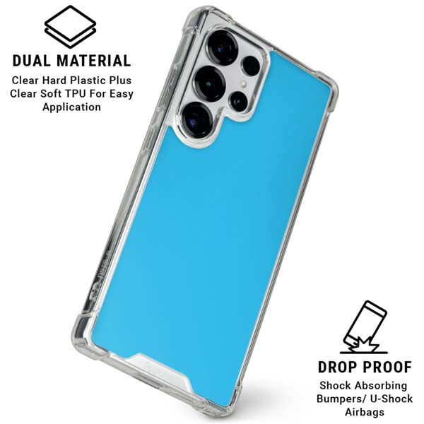 Color Pop Turbo Cyan Galaxy S25 Ultra Clear Case