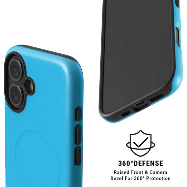 Color Pop Turbo Cyan iPhone 16 Magsafe Impact Case