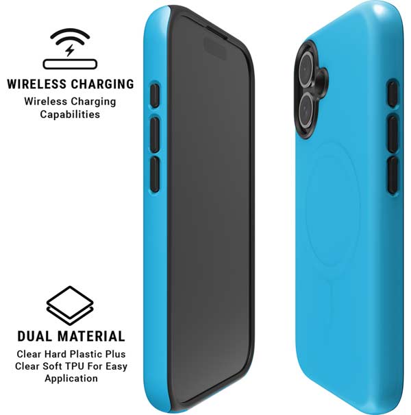 Color Pop Turbo Cyan iPhone 16 Plus Magsafe Impact Case