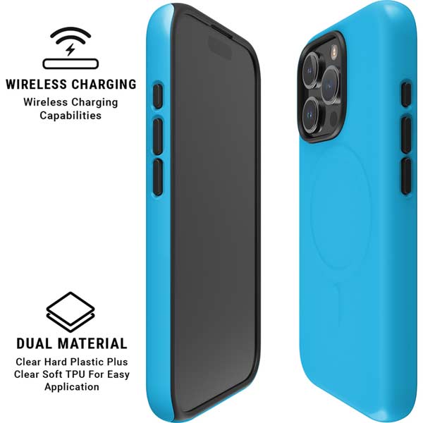 Color Pop Turbo Cyan iPhone 16 Pro Magsafe Impact Case