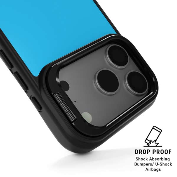 Color Pop Turbo Cyan iPhone 17 Pro Max Kickstand Case