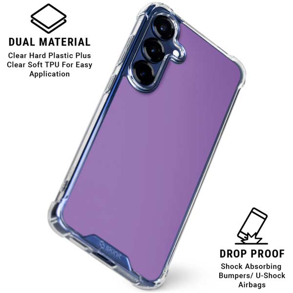Color Pop VHS Purple Galaxy S25 Plus Clear Case