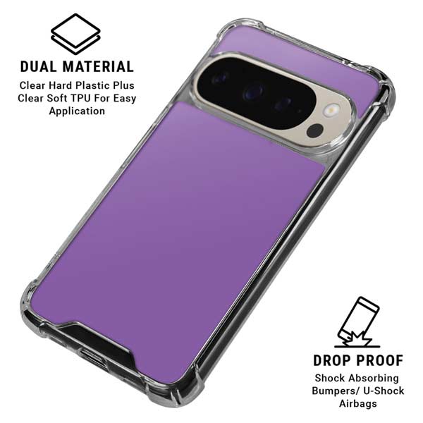 Color Pop VHS Purple Google Pixel 9 Pro XL Clear Case