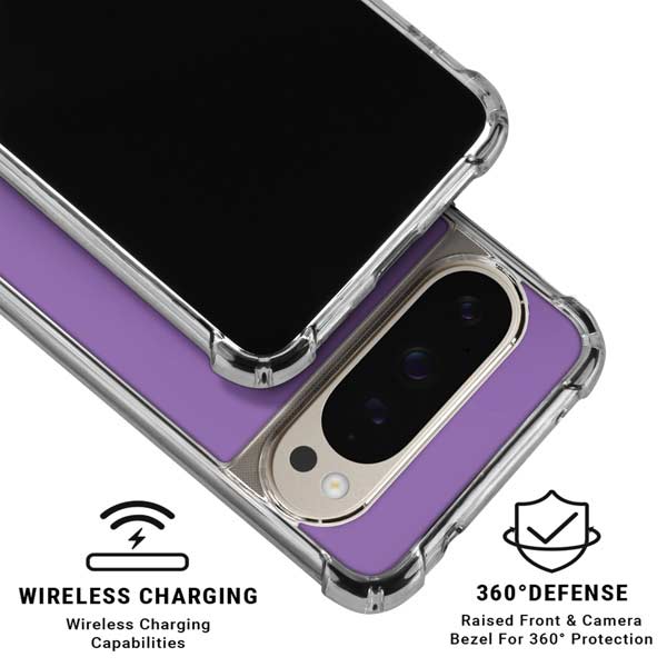 Color Pop VHS Purple Google Pixel 9 Pro XL Clear Case