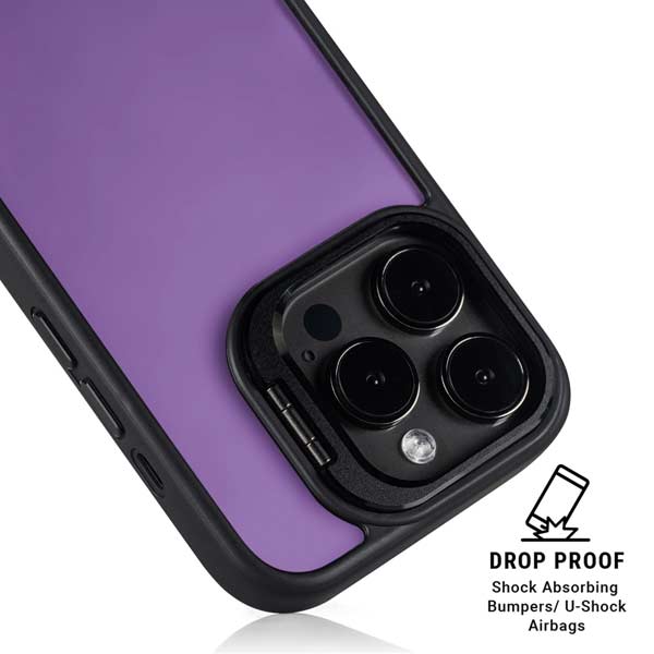 Color Pop VHS Purple iPhone 14 Pro Kickstand Case