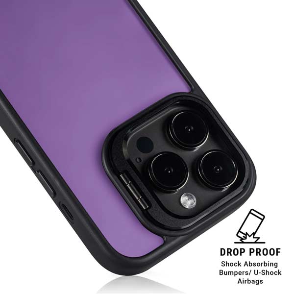 Color Pop VHS Purple iPhone 15 Pro Max Kickstand Case