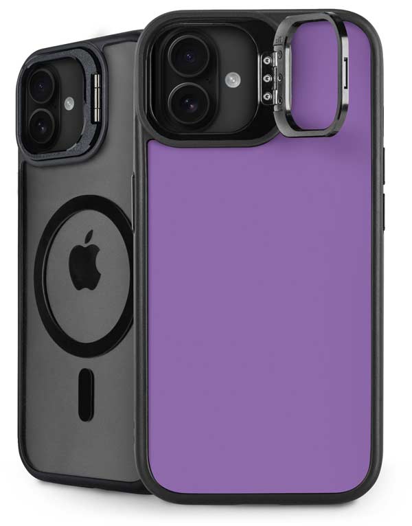 Color Pop VHS Purple iPhone 16 Kickstand Case