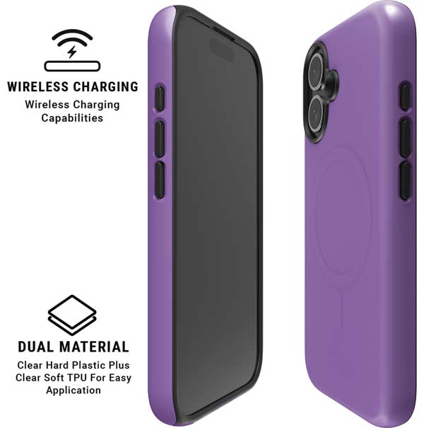 Color Pop VHS Purple iPhone 16 Plus Magsafe Impact Case