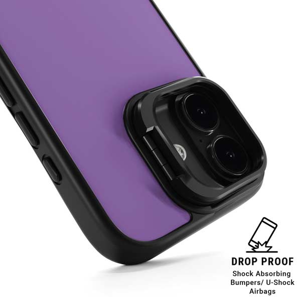 Color Pop VHS Purple iPhone 17 Kickstand Case