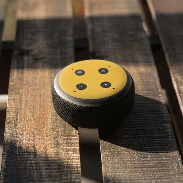 Color Pop Yellow Delight Amazon Echo Dot Skin