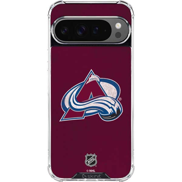 NHL Colorado Avalanche Distressed Google Pixel 10 Pro Clear Case