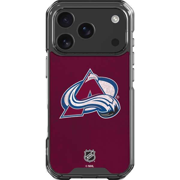 NHL Colorado Avalanche Distressed iPhone 17 Pro Clear Case