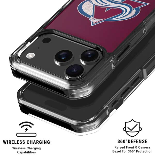 NHL Colorado Avalanche Distressed iPhone 17 Pro Clear Case