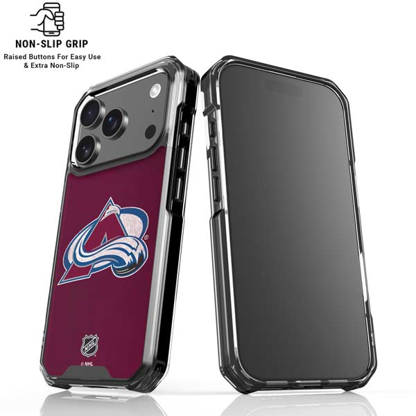 NHL Colorado Avalanche Distressed iPhone 17 Pro Clear Case