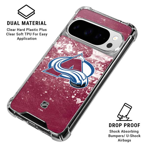 NHL Colorado Avalanche Frozen Google Pixel 10 Pro Clear Case