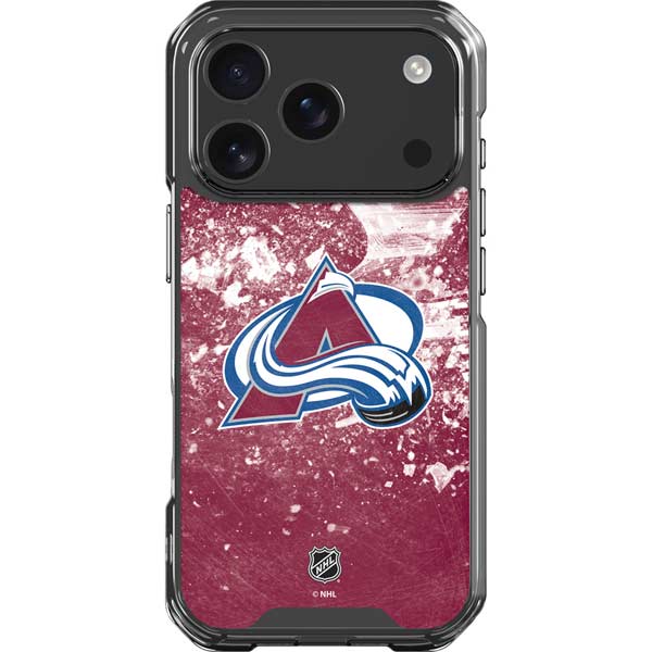 NHL Colorado Avalanche Frozen iPhone 17 Pro Clear Case