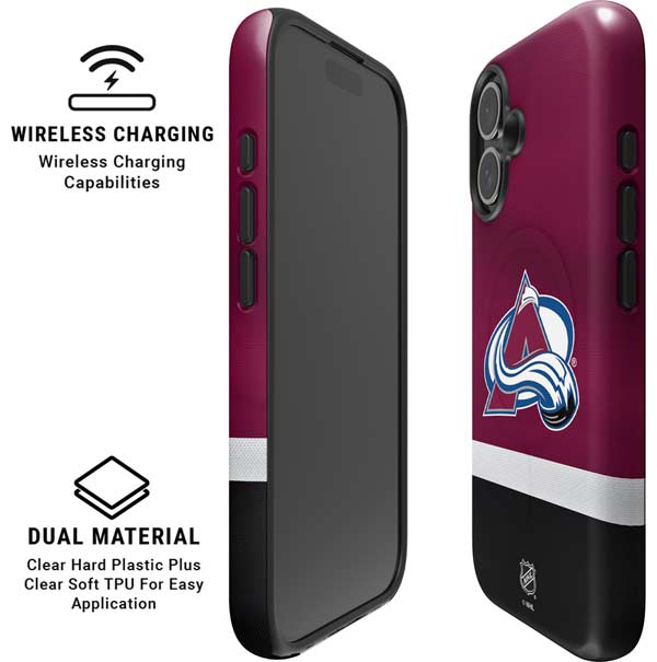 NHL Colorado Avalanche Jersey iPhone 16 Plus Magsafe Impact Case