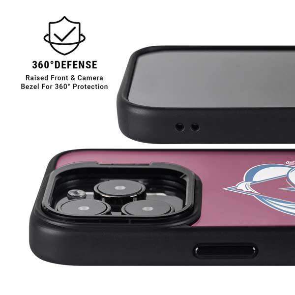 NHL Colorado Avalanche Solid Background iPhone 14 Pro Max Kickstand Case
