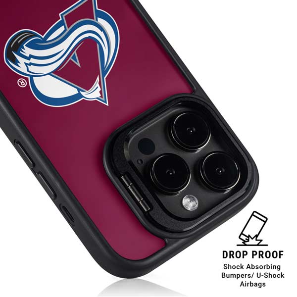 NHL Colorado Avalanche Solid Background iPhone 14 Pro Max Kickstand Case